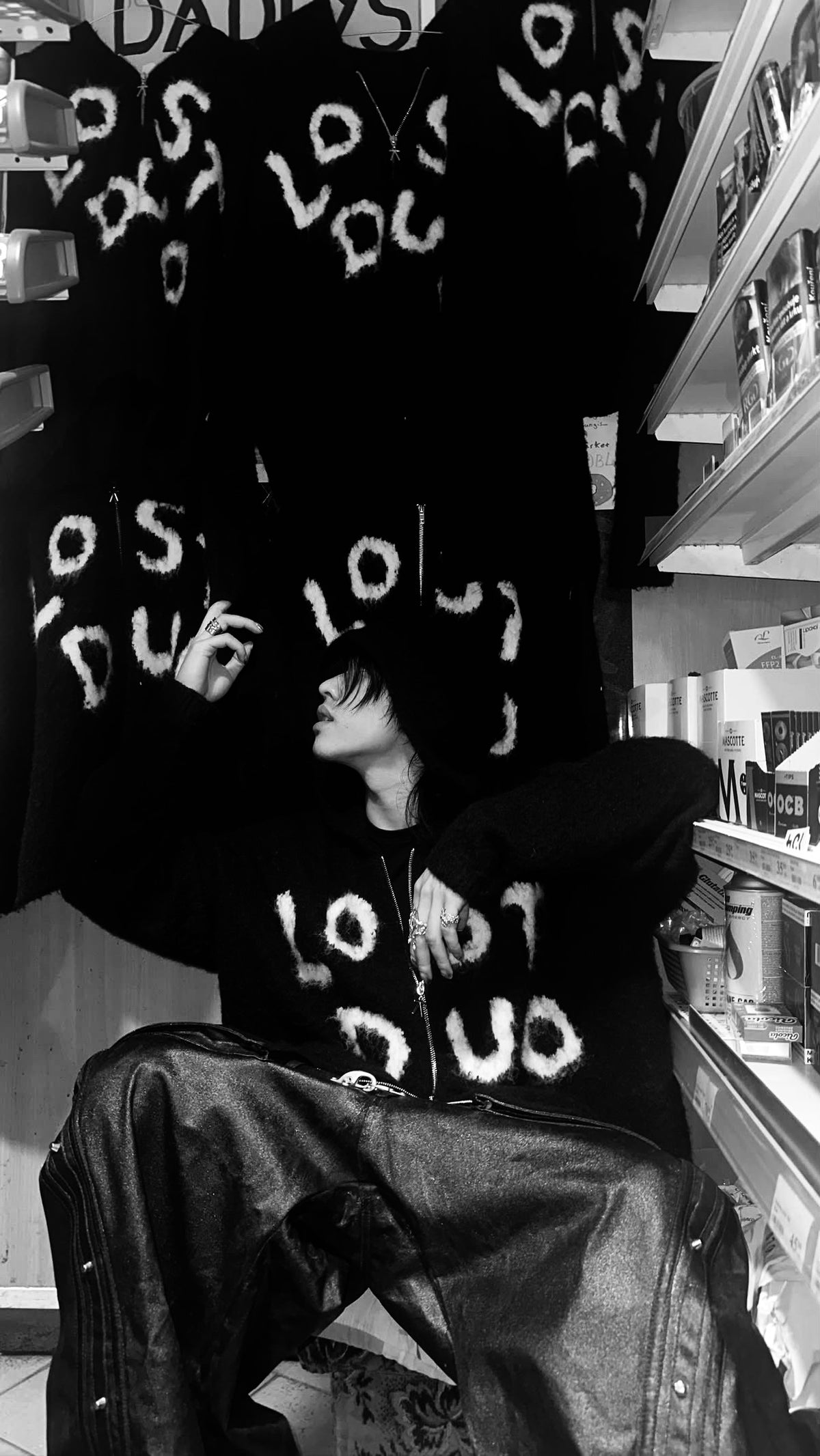 Mohair Zip Up Hoodie